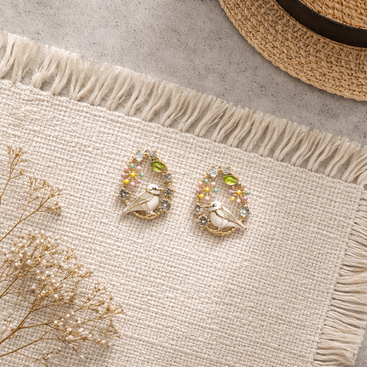 Bird stud earring