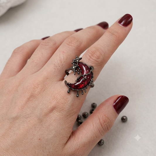 Gothic Jewellery Blood Moon Gothic Ring