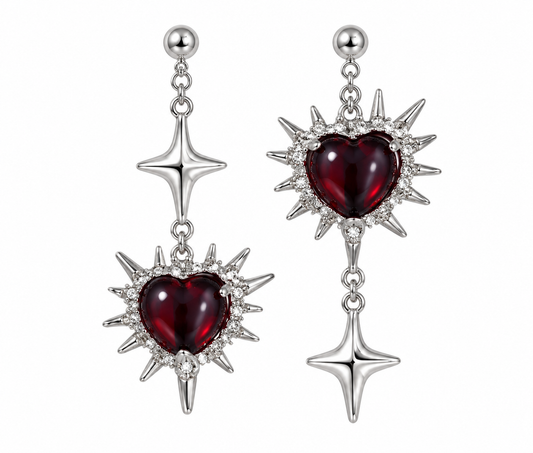 Sacred Heart Asymmetrical Earring
