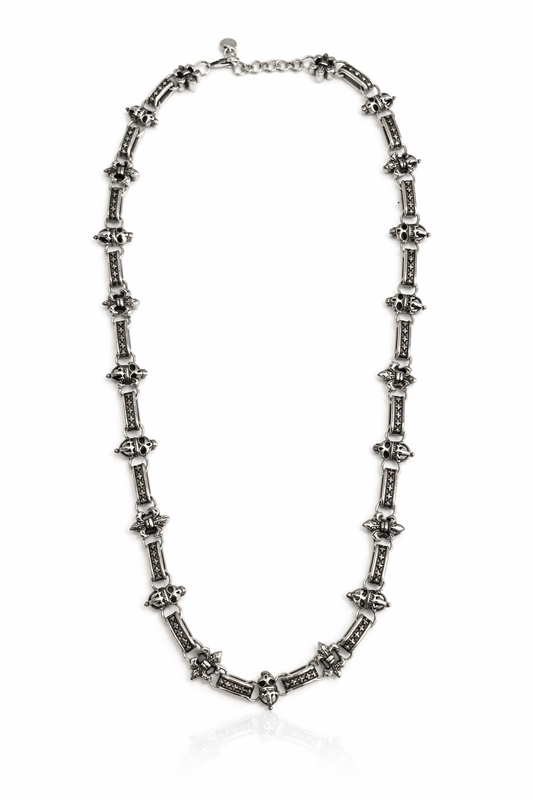 Silver gothic link necklace