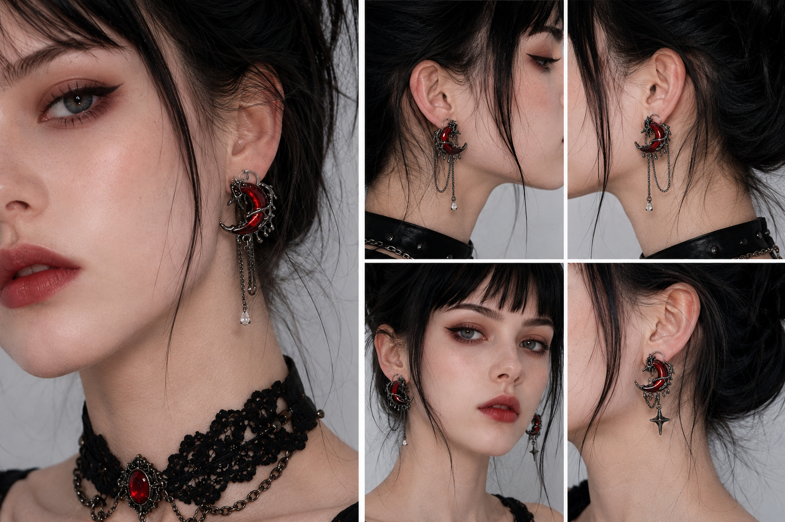 Gothic Jewellery Blood Moon Gothic Earring