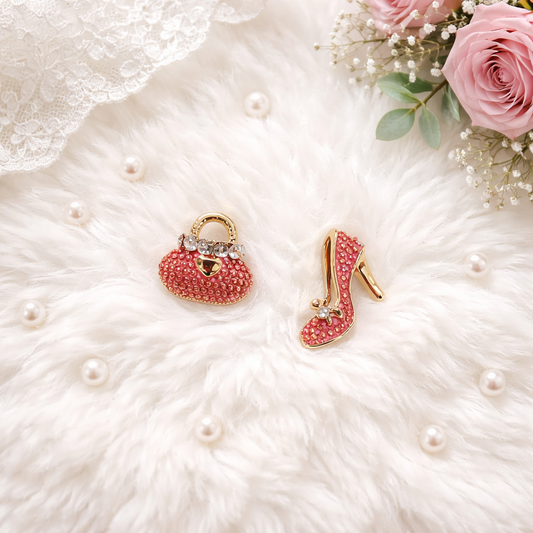 High heel & Handbag earring