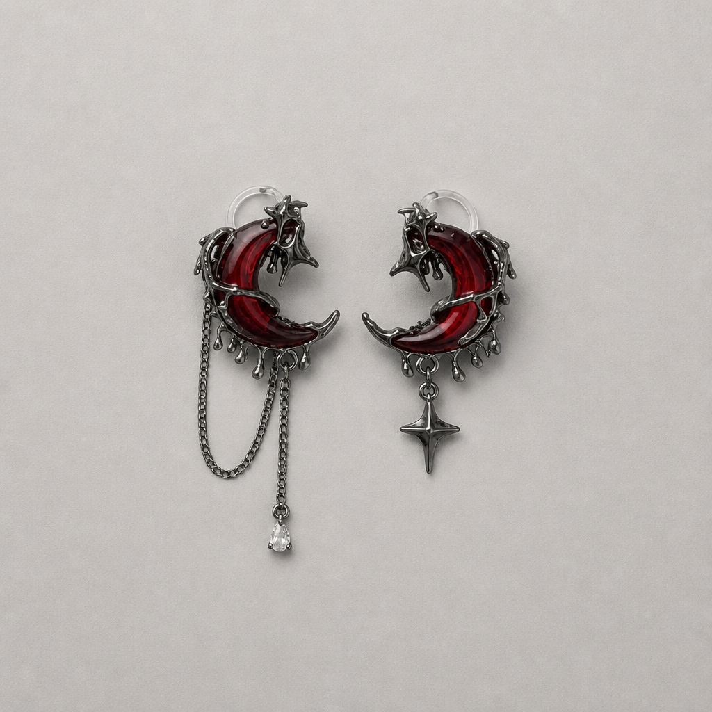 Gothic Jewellery Blood Moon Gothic Earring