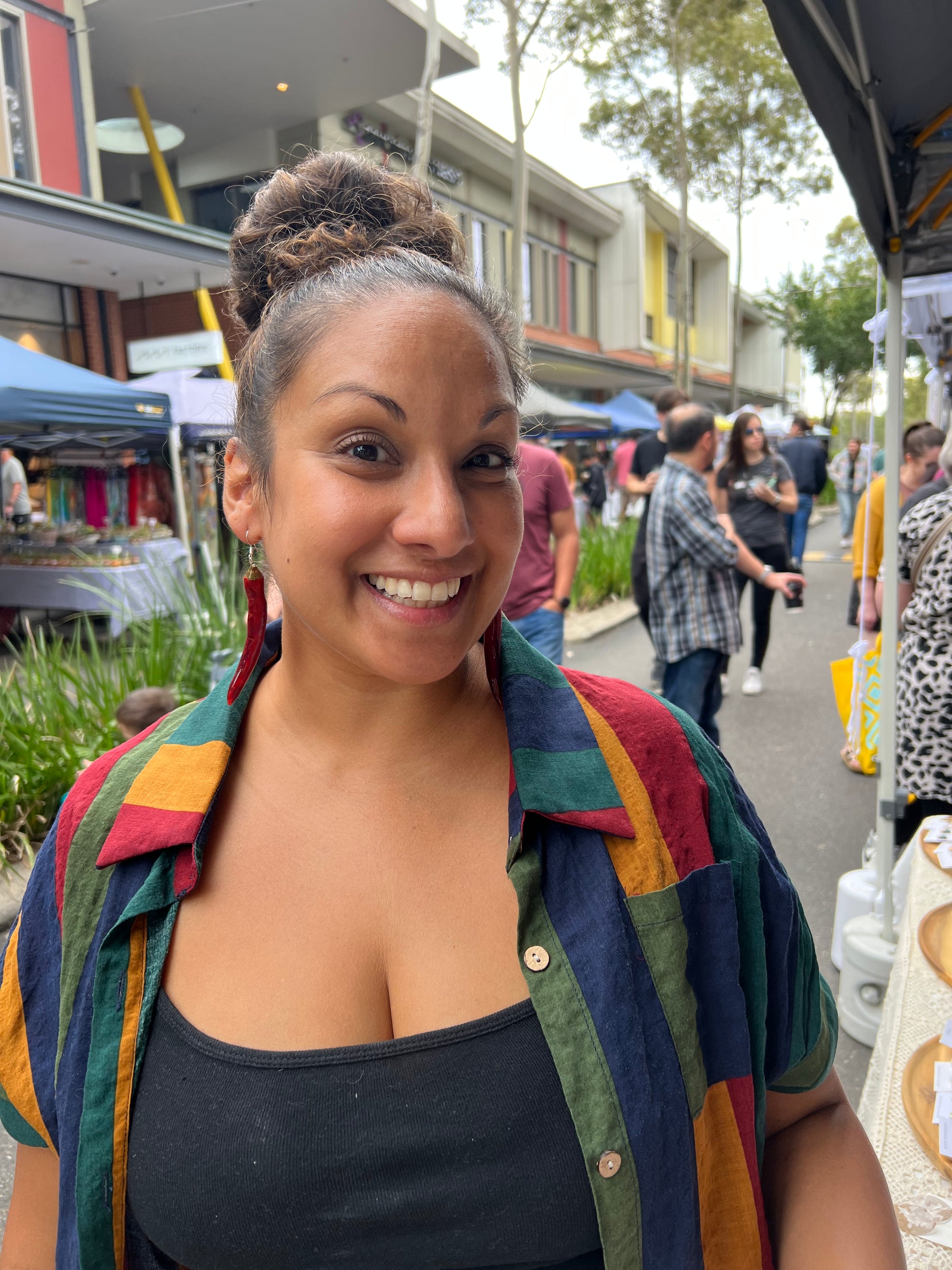 Missliu Handcraft Handmade real chilli earring