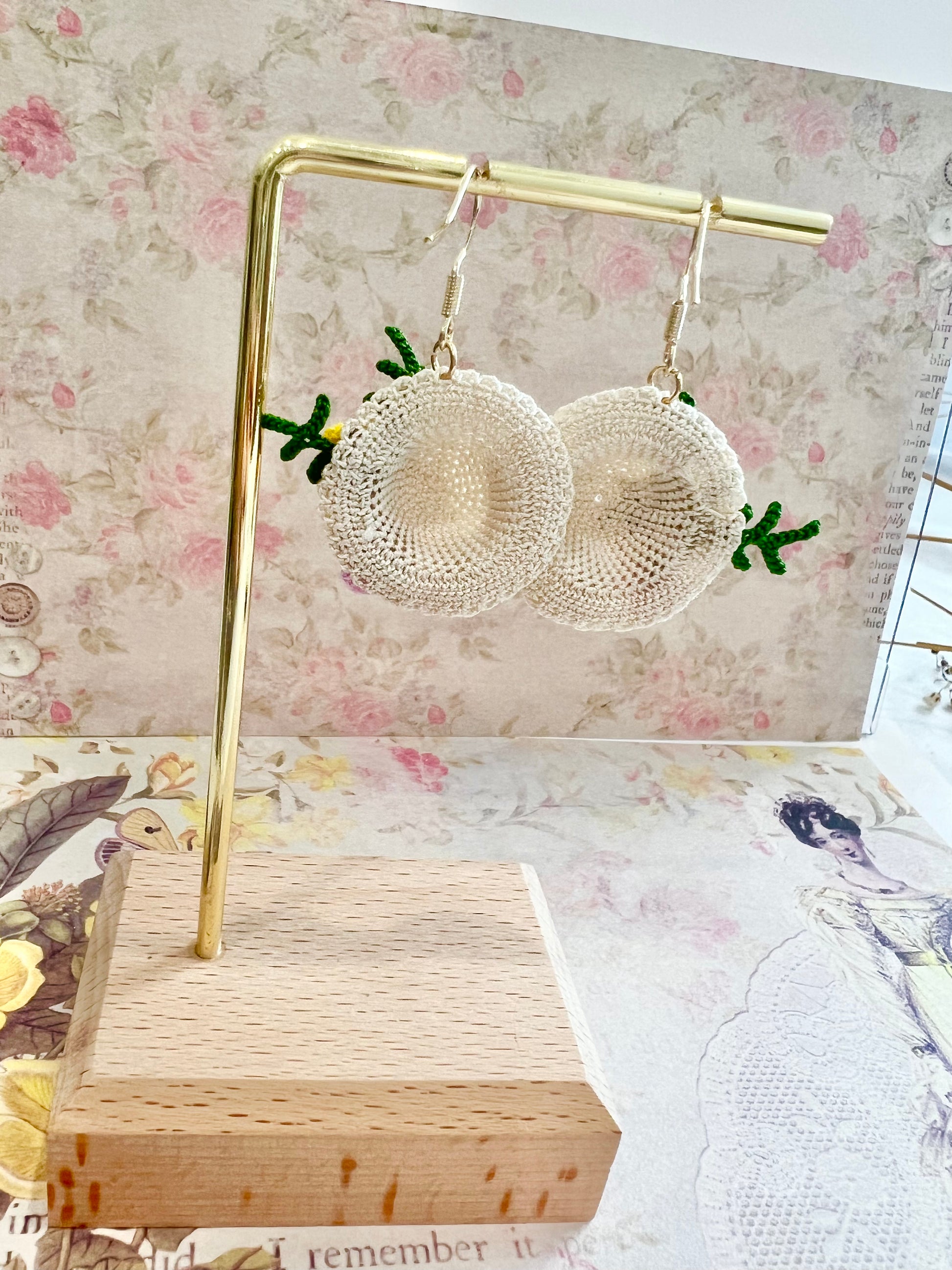 Missliu Handcraft Handmade crochet little hat earring