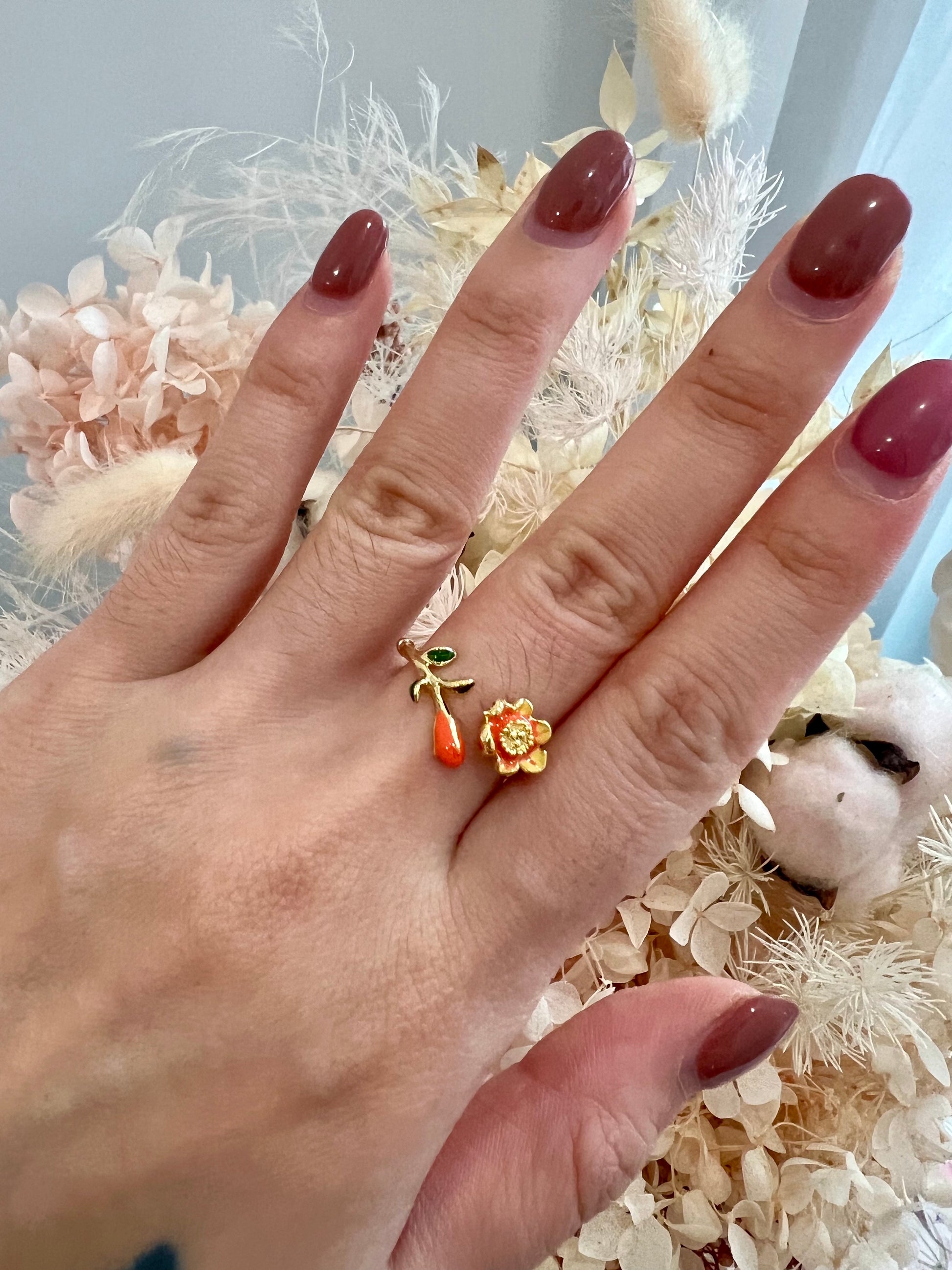 Missliu Handcraft Flower ring