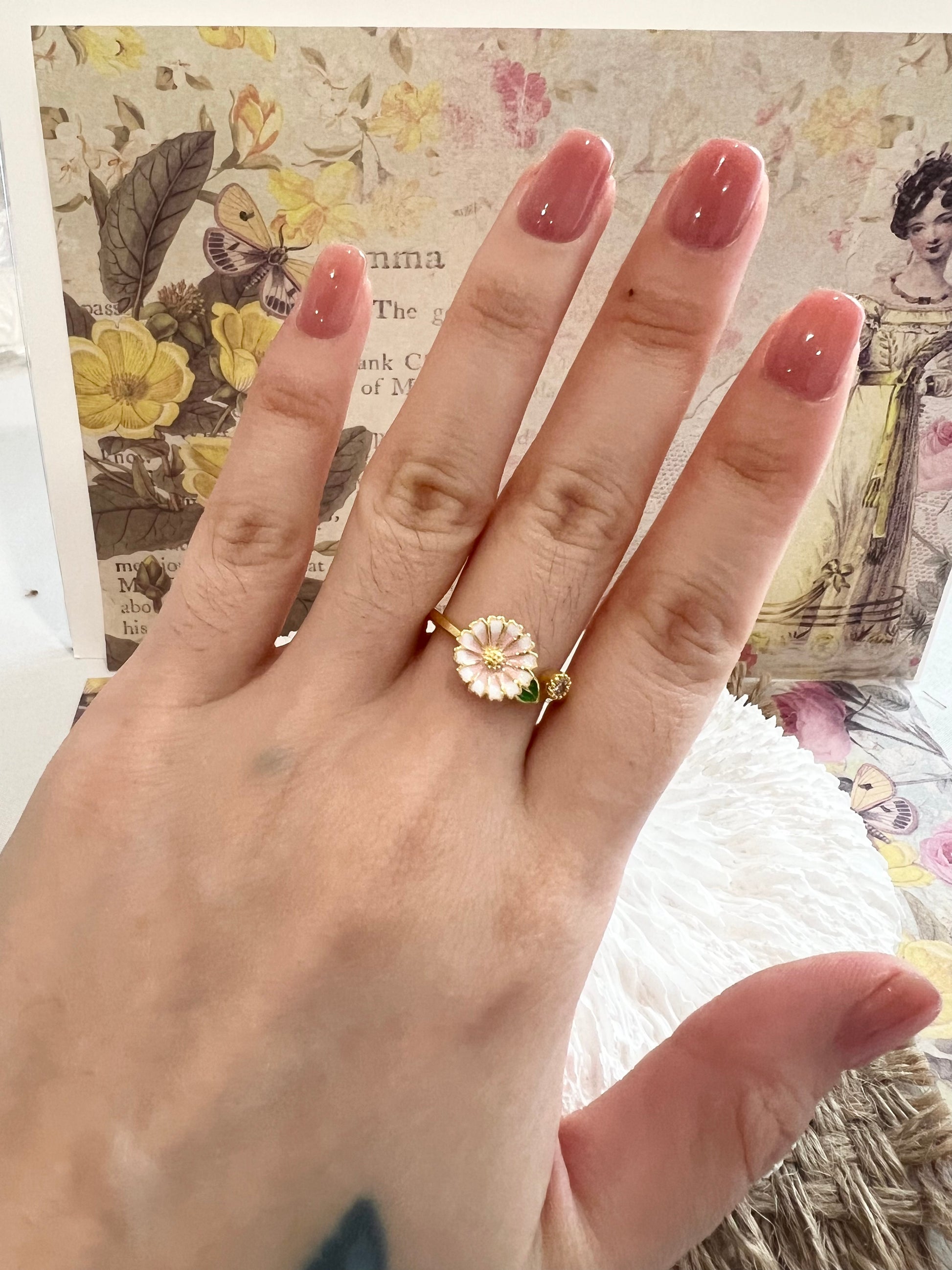 Missliu Handcraft Flower ring