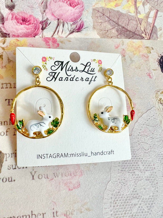 Missliu Handcraft Rabbit earring