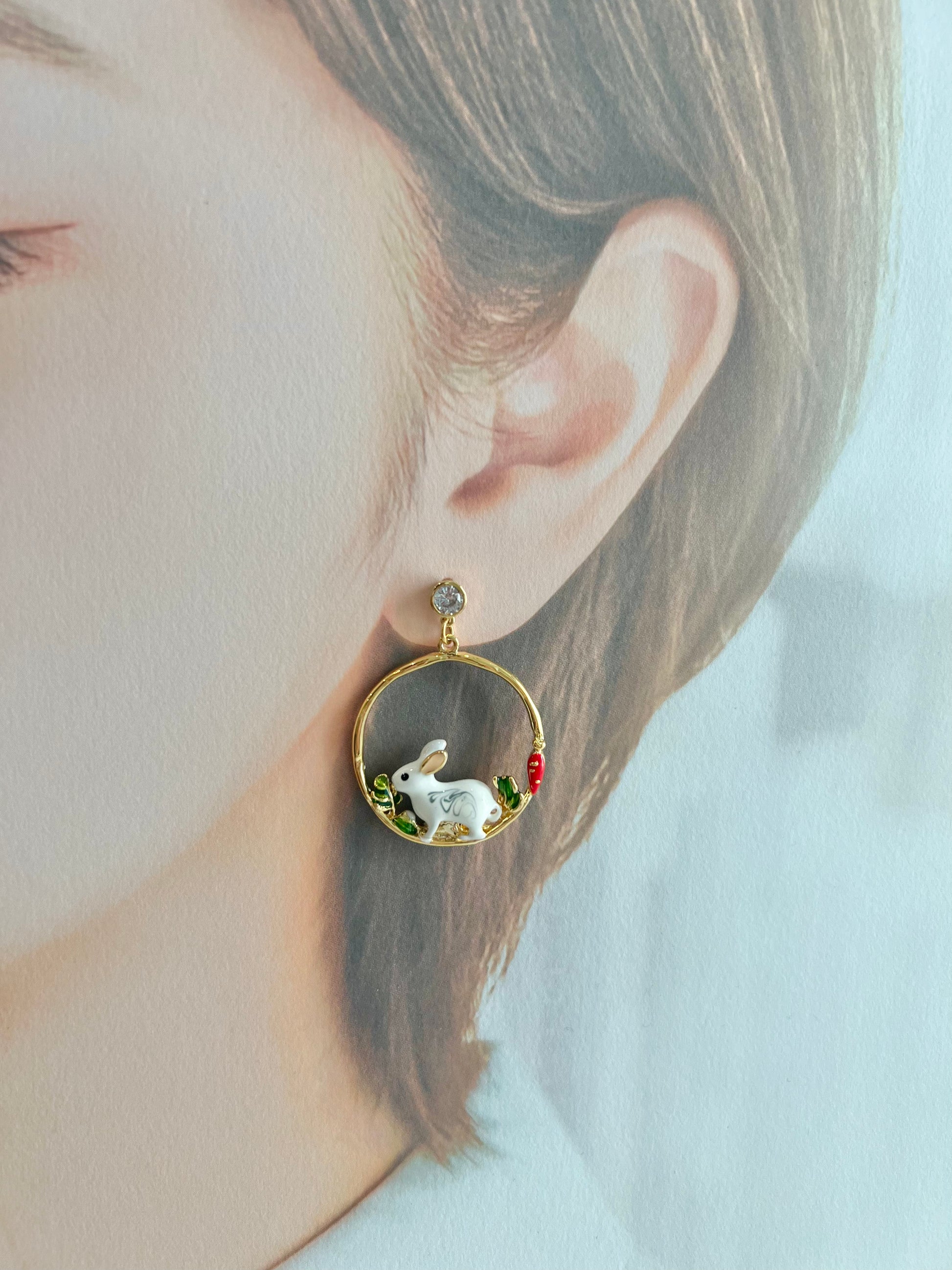 Missliu Handcraft Rabbit earring