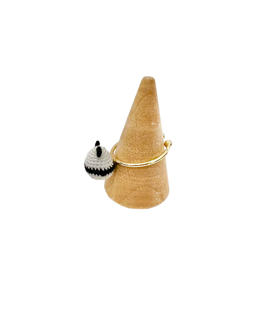 Missliu Handcraft Handmade crochet panda ring