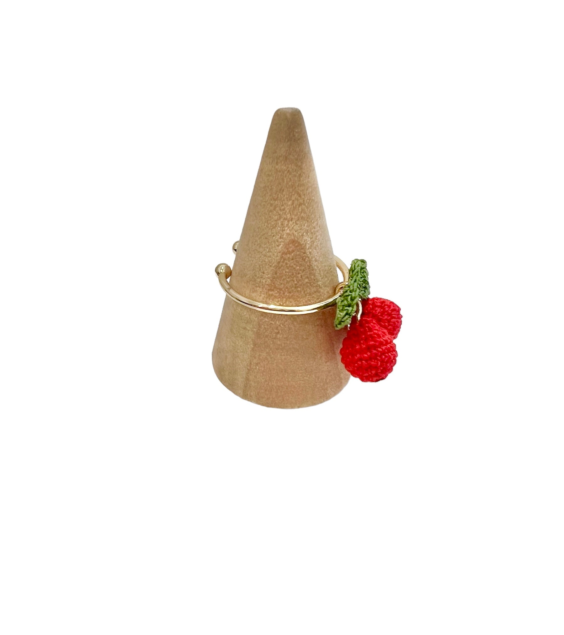 Missliu Handcraft Handmade crochet cherry ring