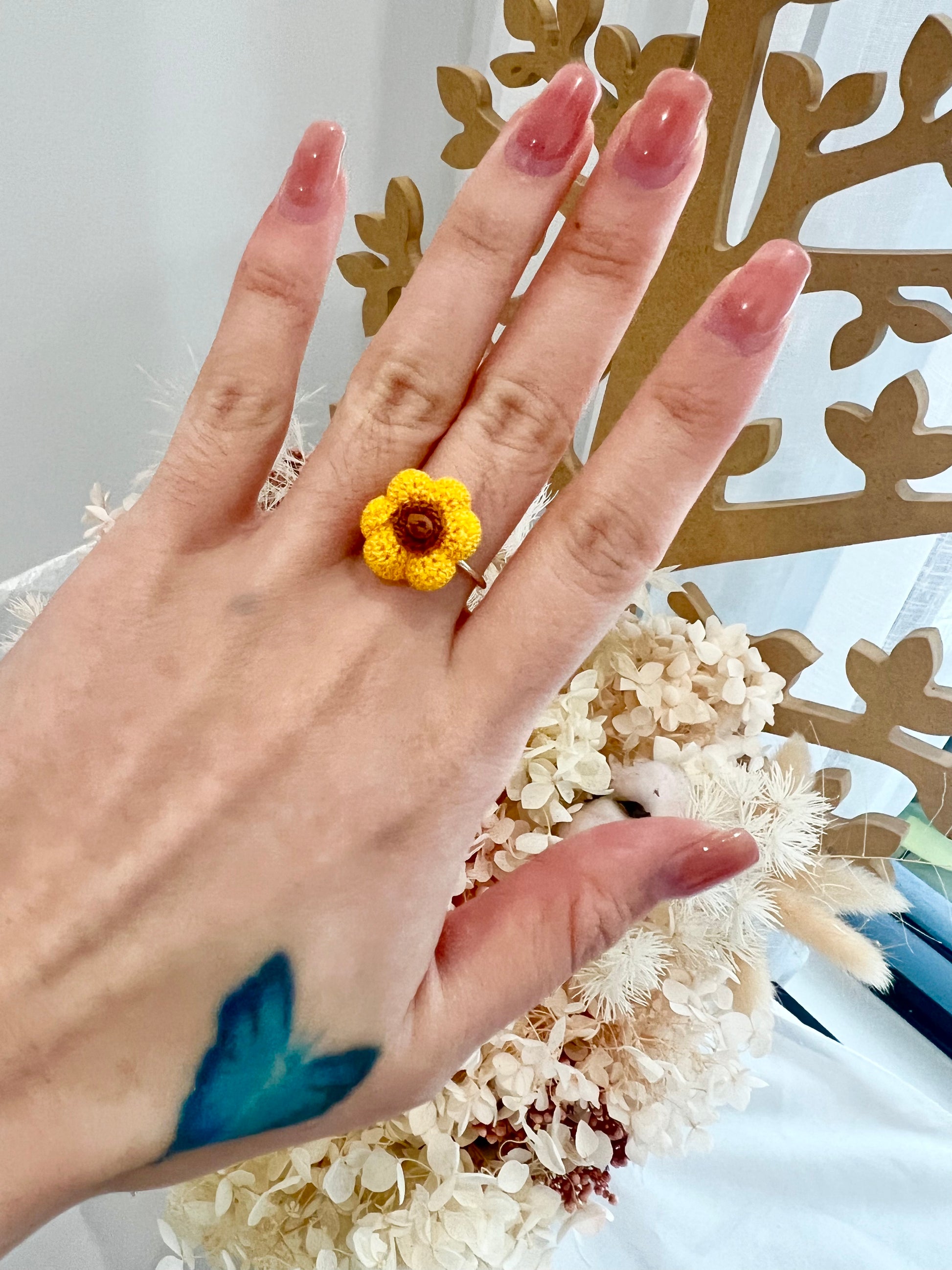 Missliu Handcraft Handmade crochet pumpkin ring