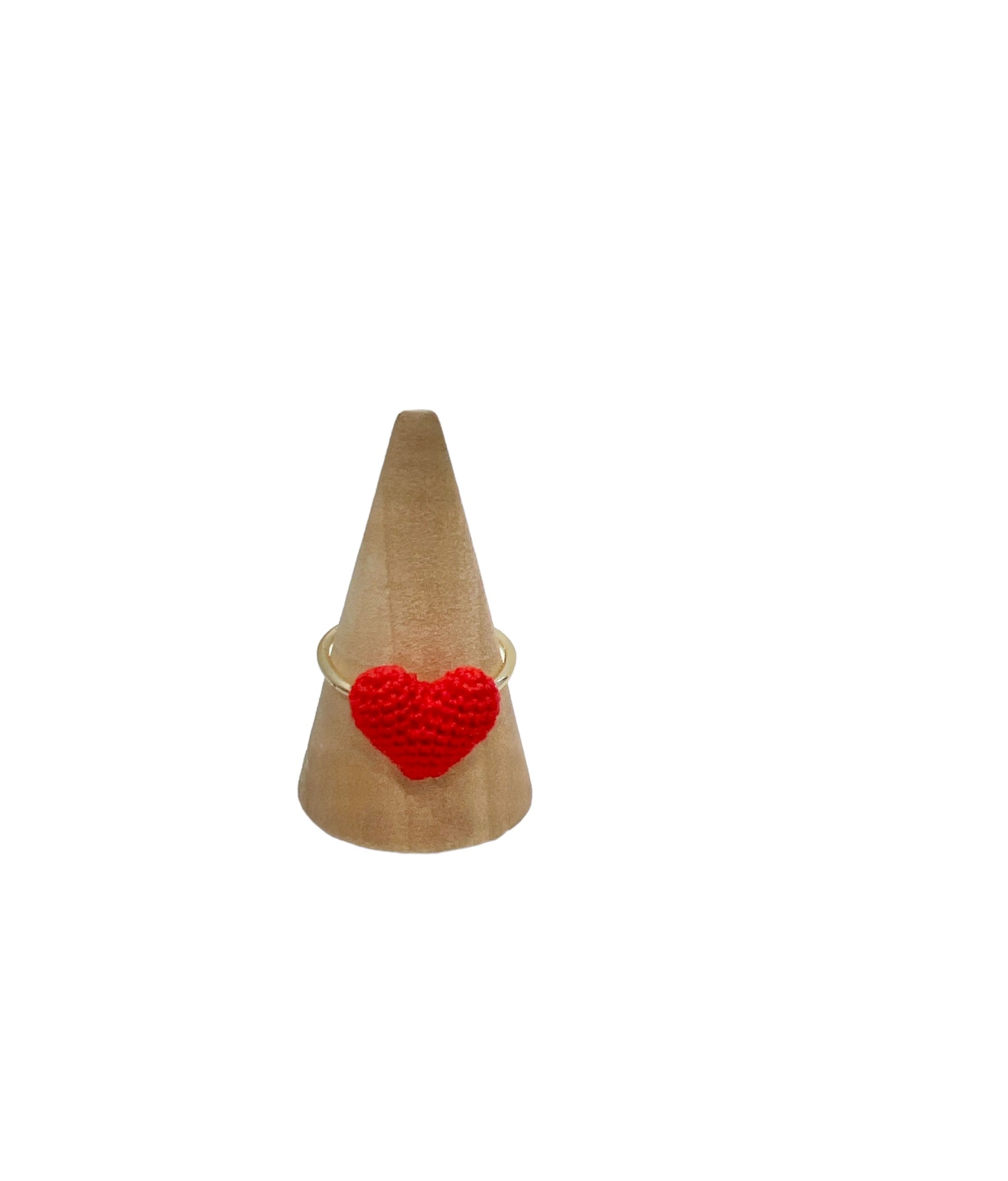 Missliu Handcraft Handmade crochet heart ring