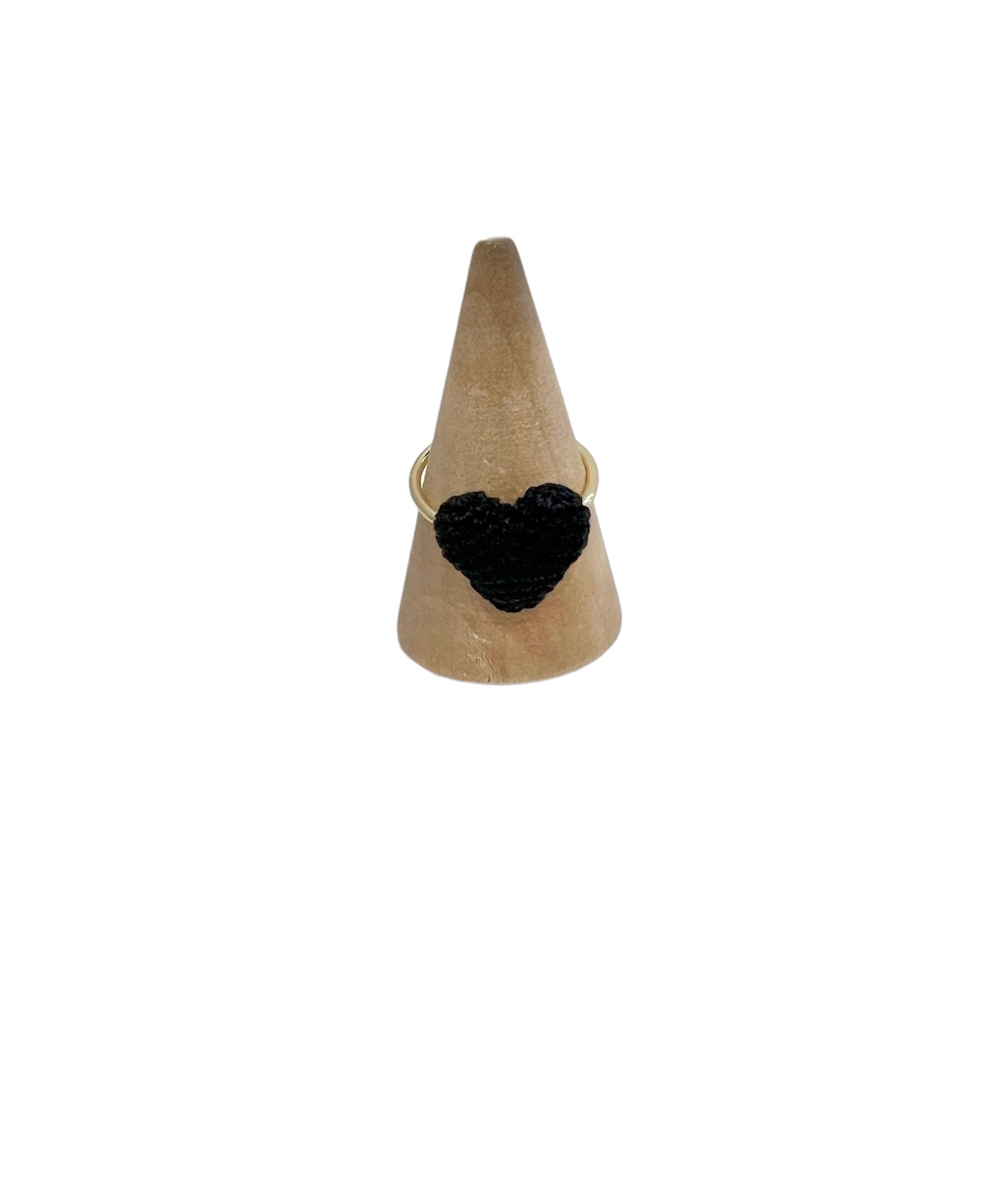 Missliu Handcraft Handmade crochet heart ring