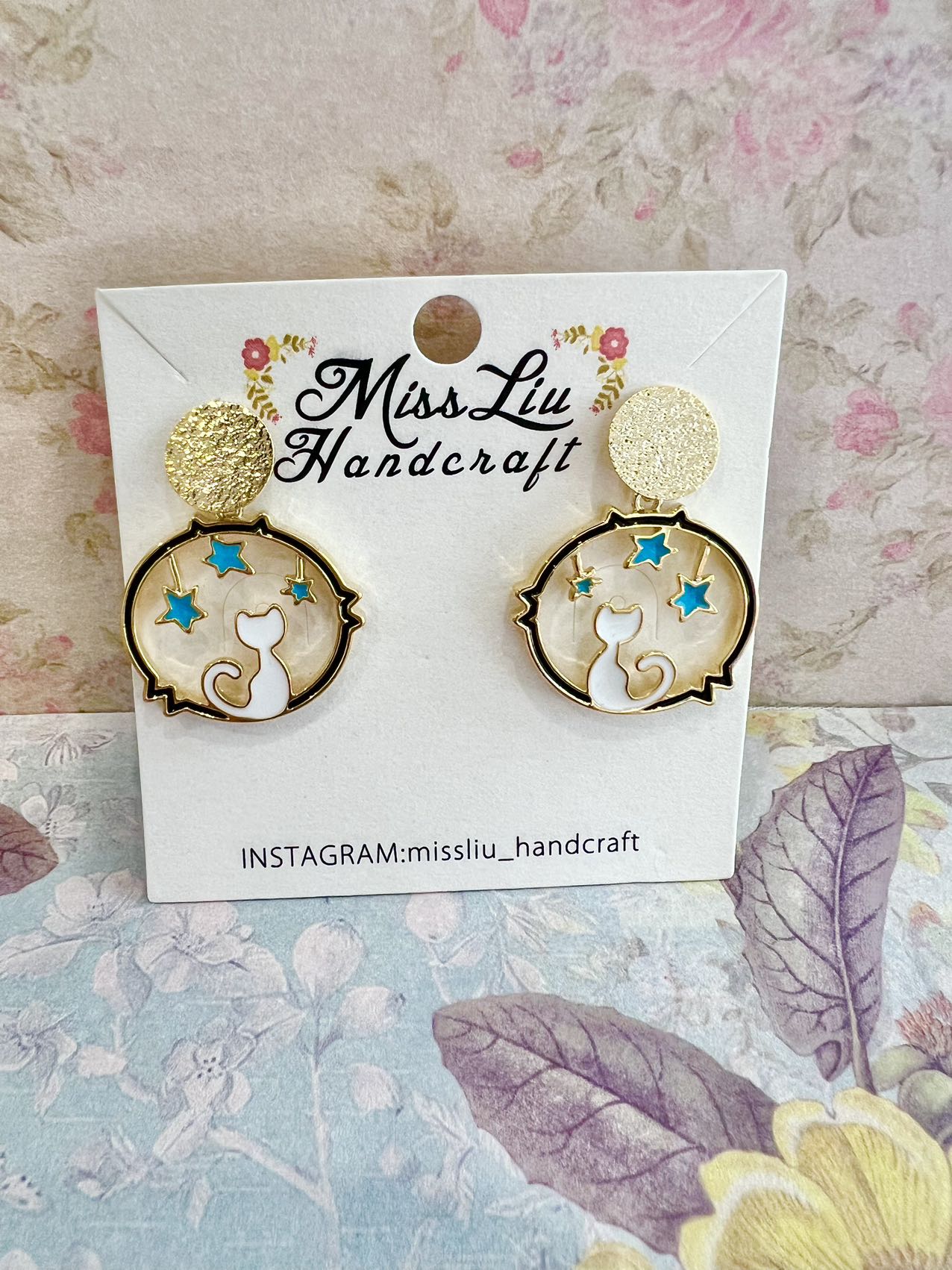Missliu Handcraft Cat earring