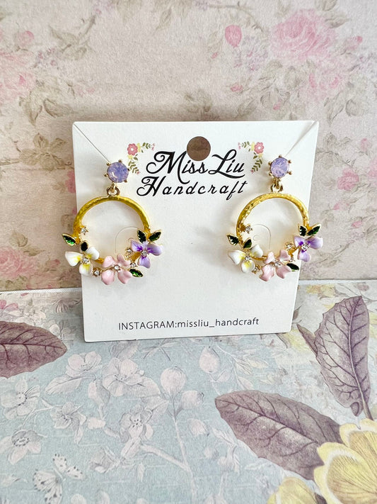 Missliu Handcraft Flower earring