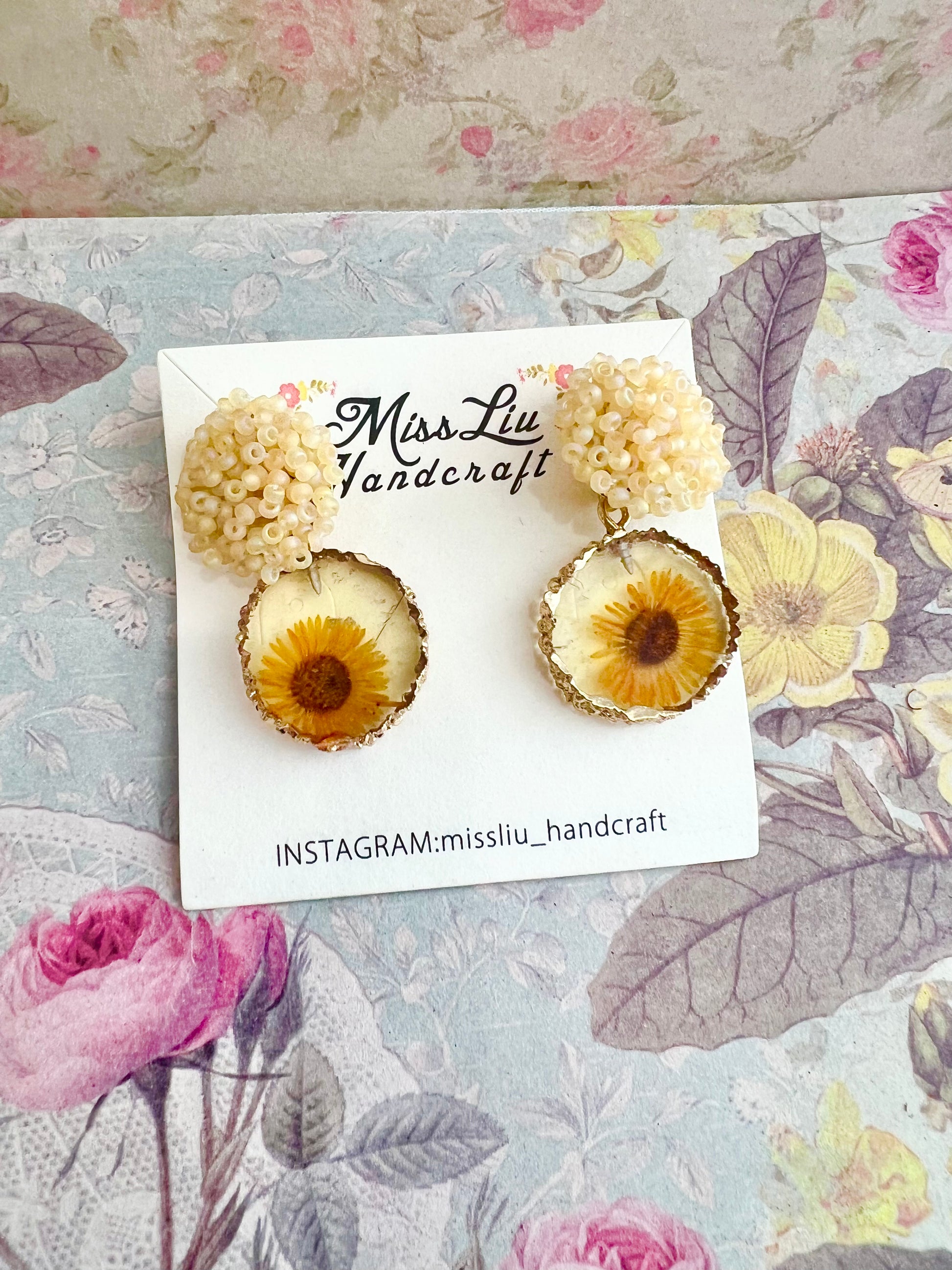 Missliu Handcraft Handmade daisy earring