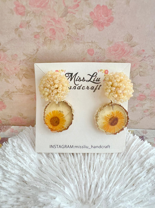 Missliu Handcraft Handmade daisy earring