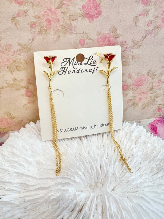Missliu Handcraft Rose earring