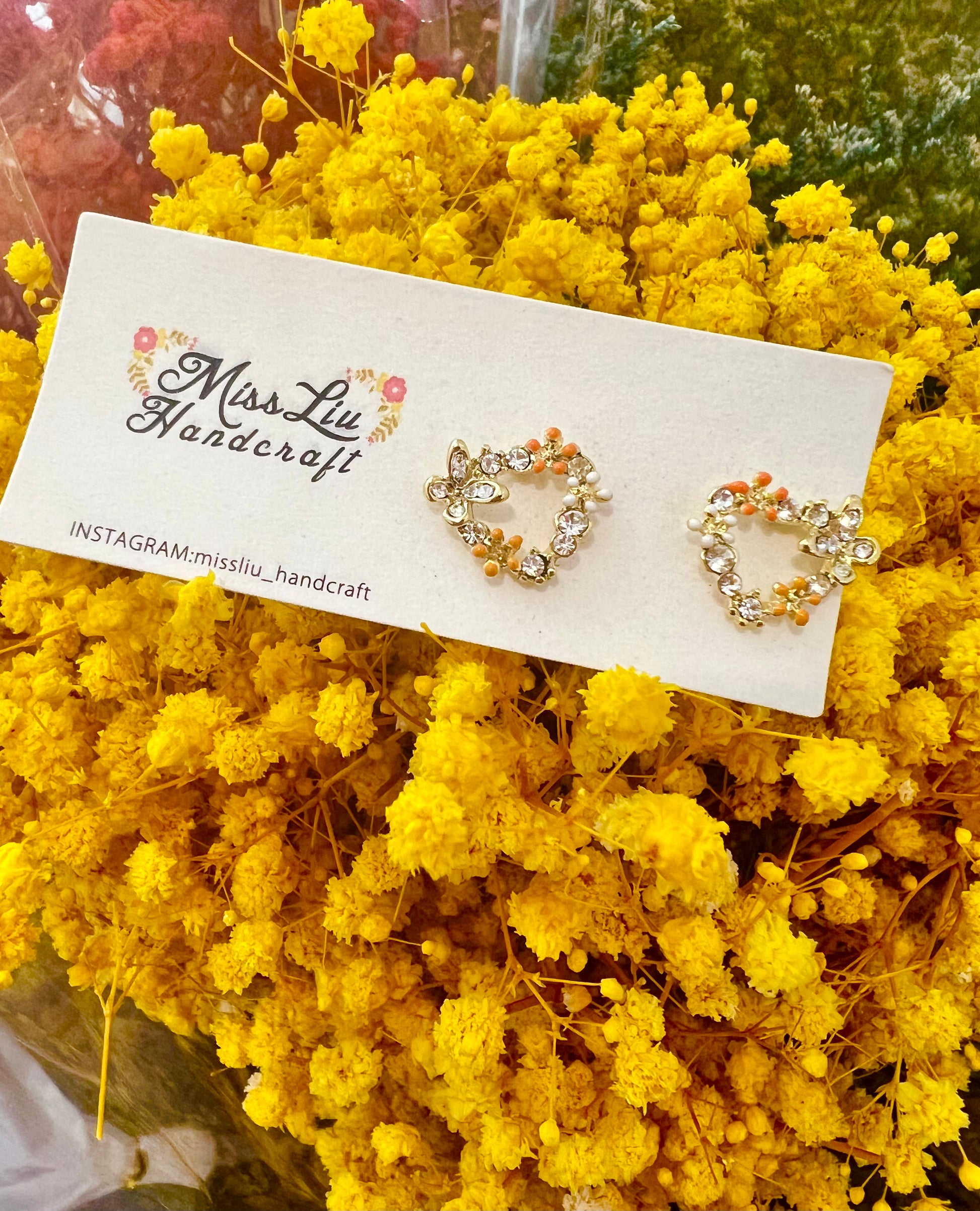 Missliu Handcraft Love heart earring