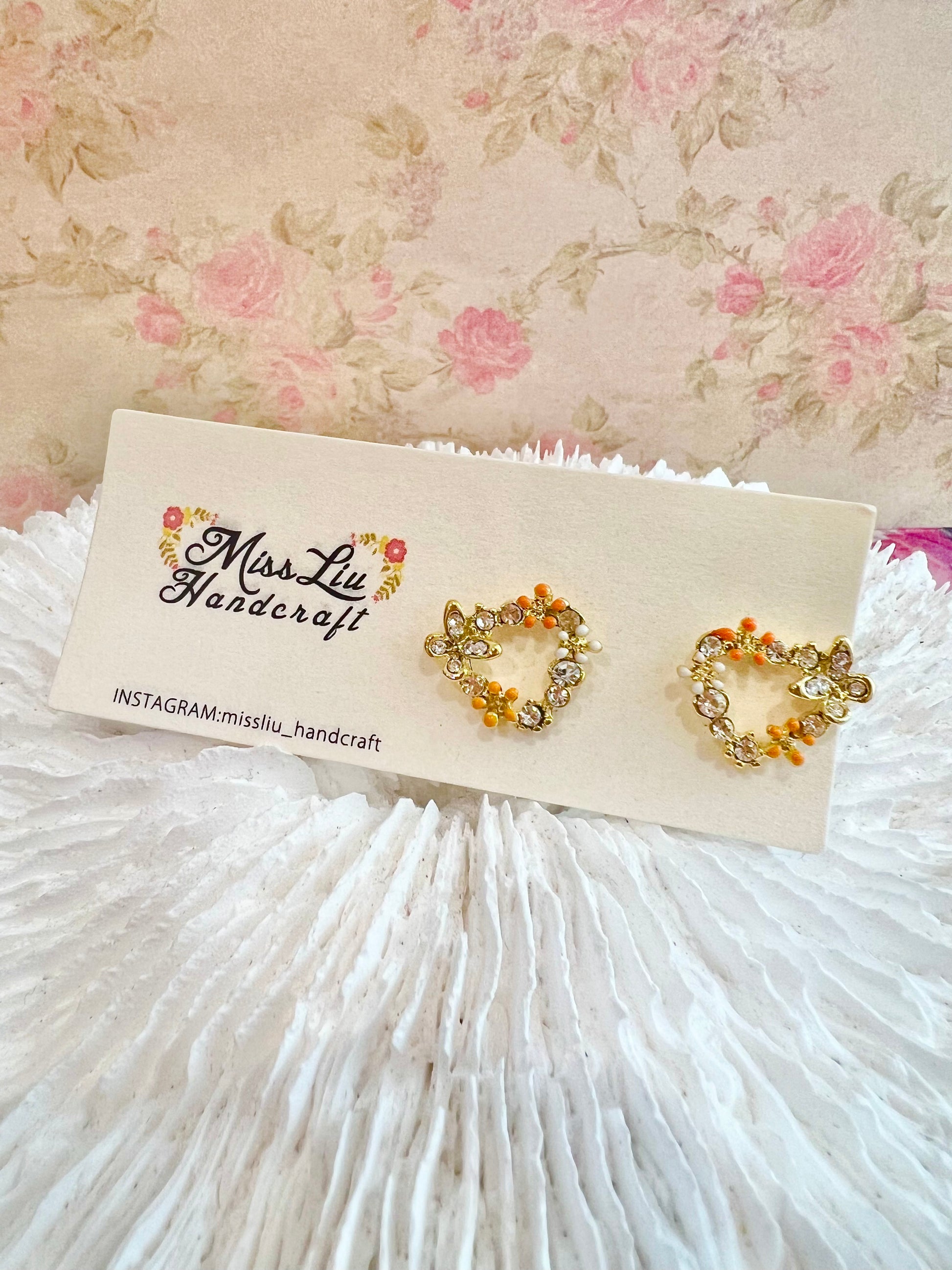 Missliu Handcraft Love heart earring