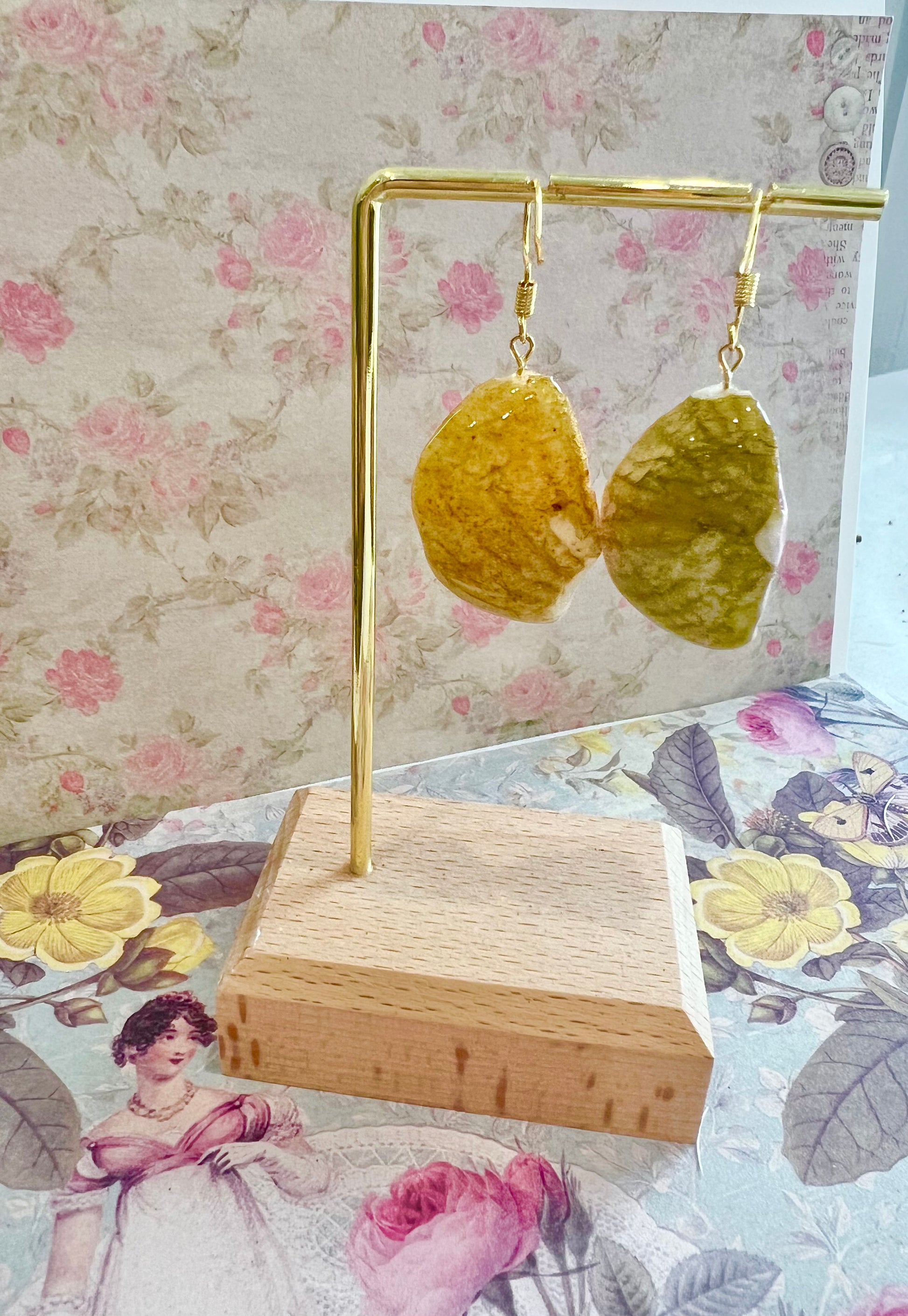 Missliu Handcraft Handmade real fig earring