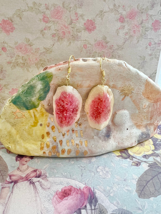 Missliu Handcraft Handmade real fig earring