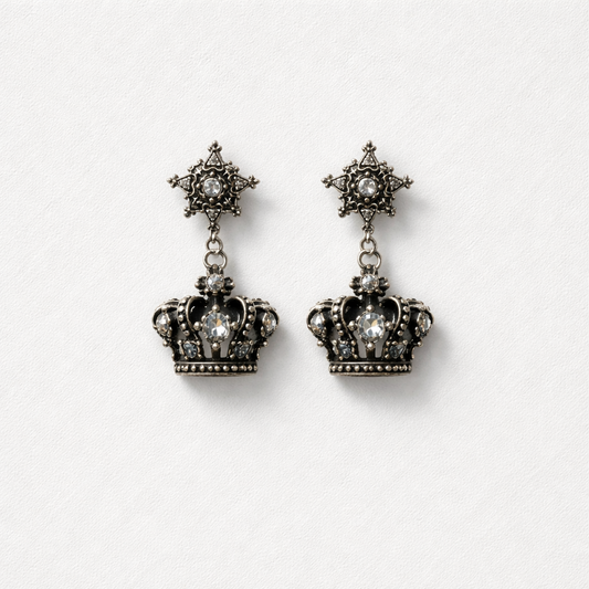 Midnight Crown Earring