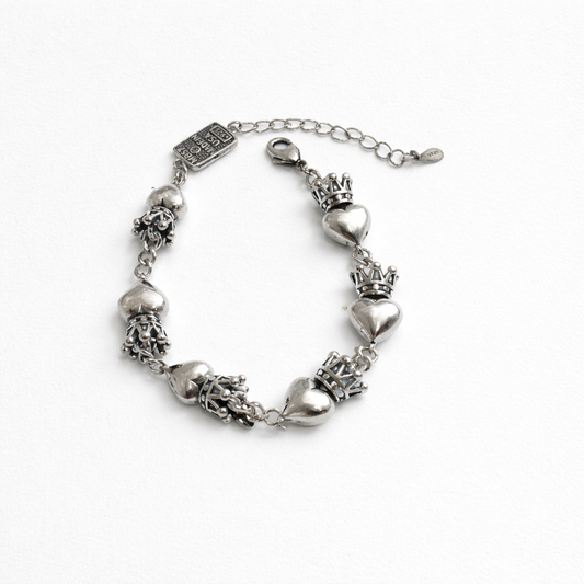 Silver Queen Heart Bracelet